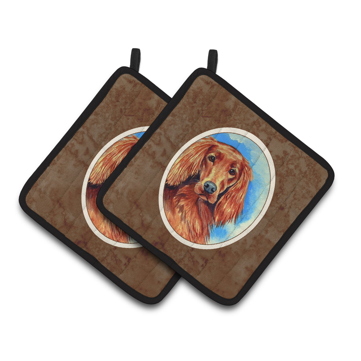 Picture of Carolines Treasures 7029PTHD Irish Setter Pair of Pot Holders