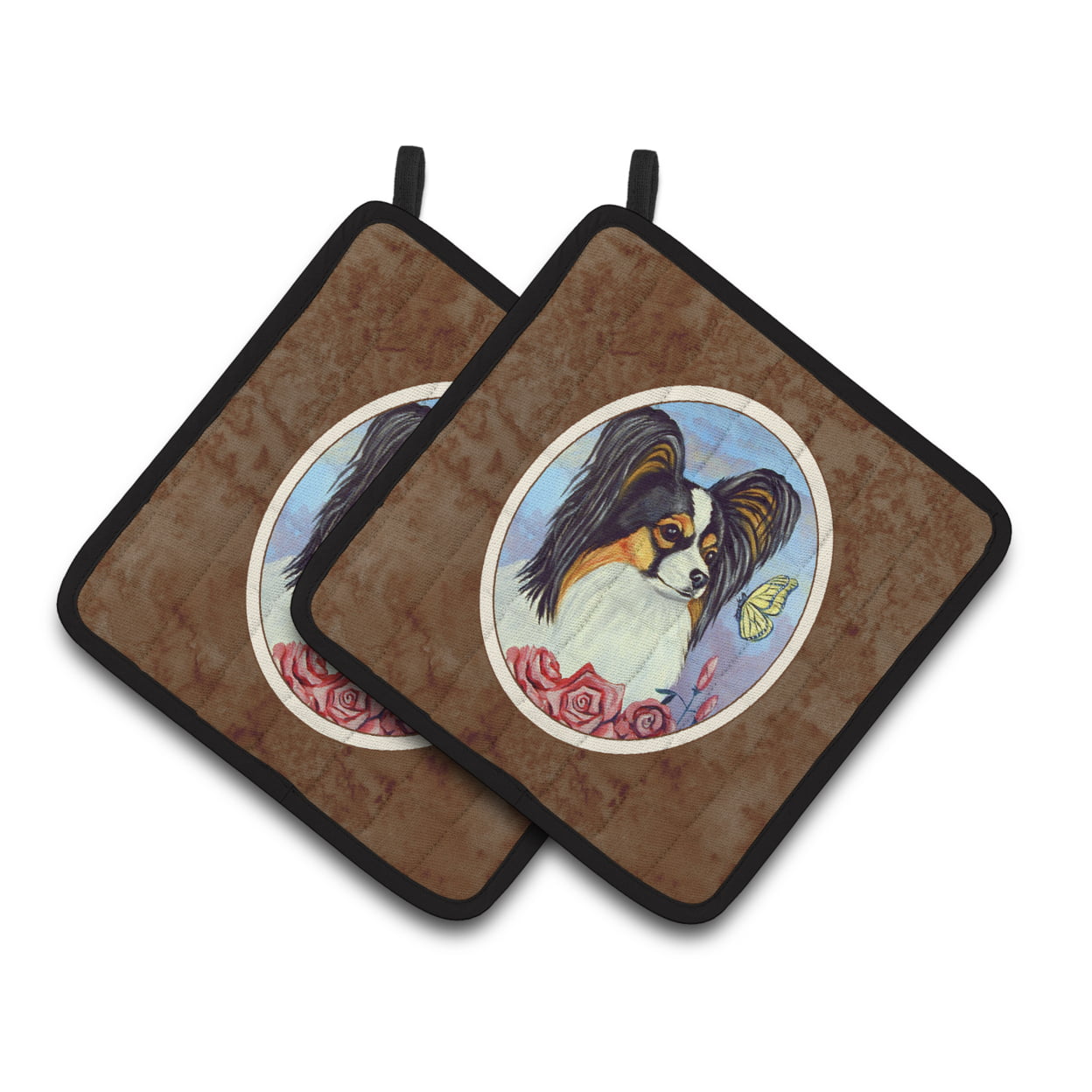 Picture of Carolines Treasures 7036PTHD Papillon Yellow Butterfly Pair of Pot Holders