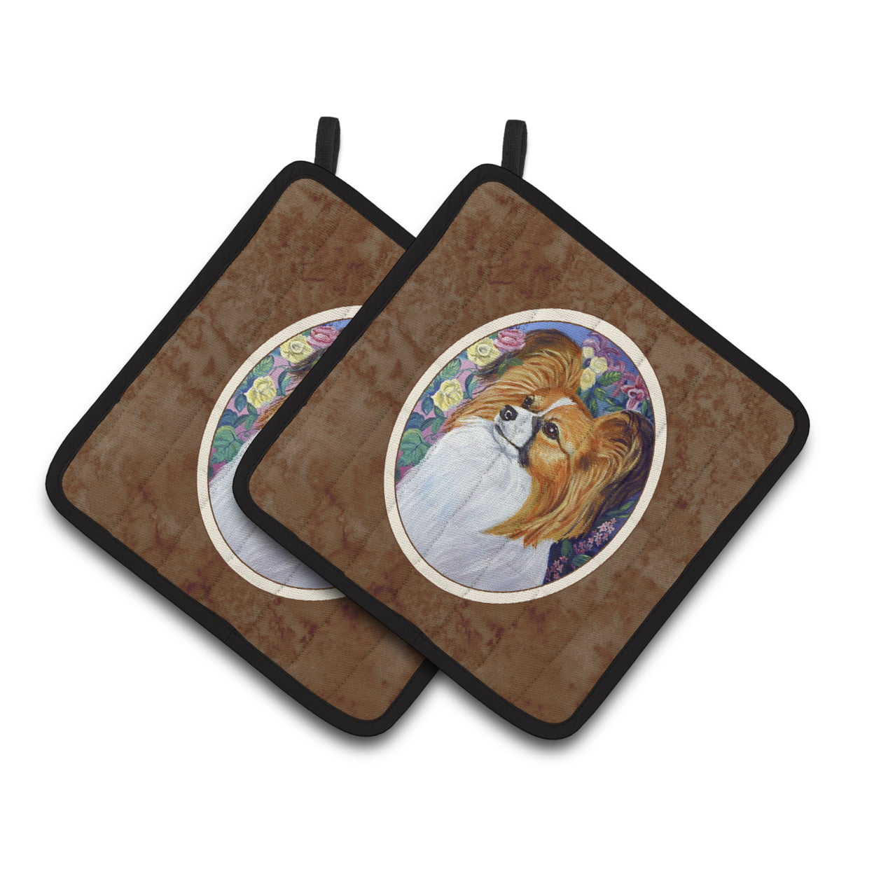 Picture of Carolines Treasures 7041PTHD Papillon Pair of Pot Holders