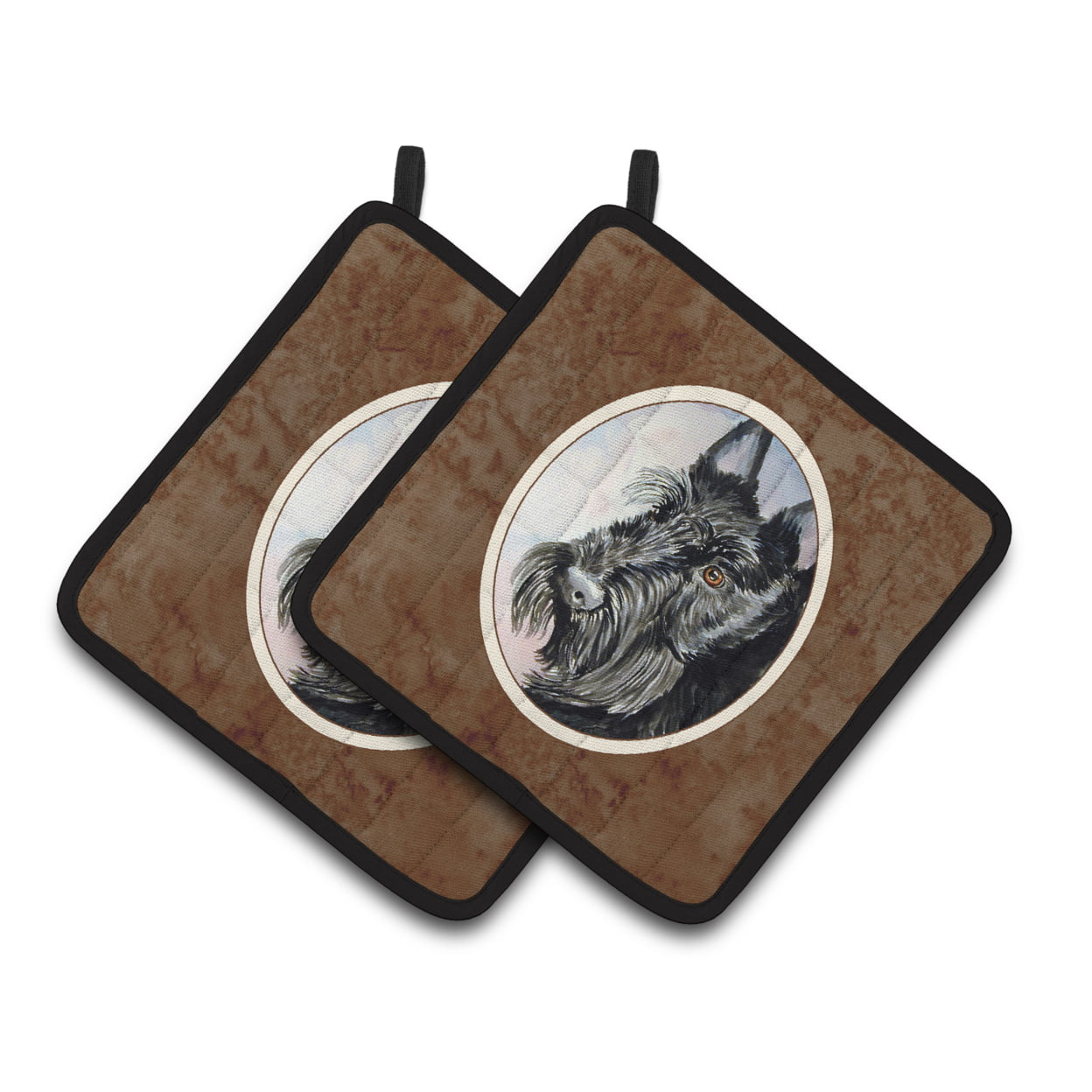 Picture of Carolines Treasures 7047PTHD Scottish Terrier Pair of Pot Holders