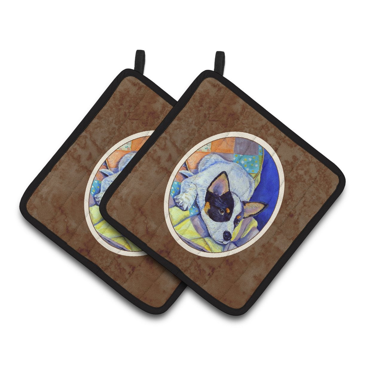 Picture of Carolines Treasures 7050PTHD Australian Cattle Dog Sew Perfect Pair of Pot Holders