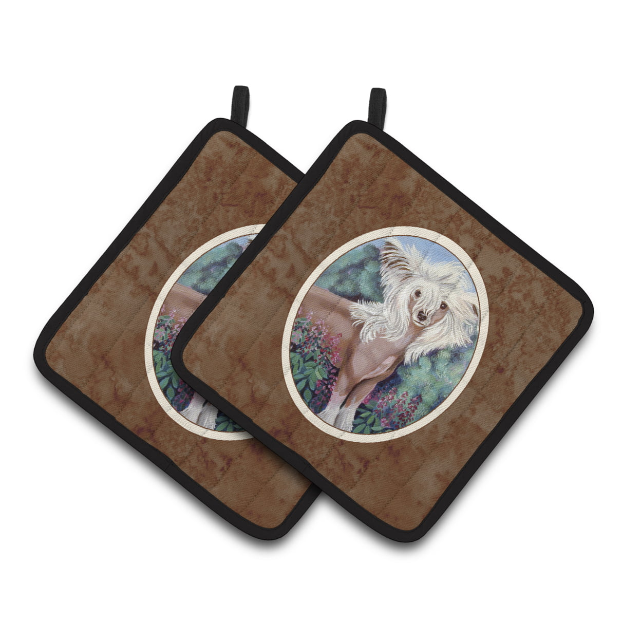 Picture of Carolines Treasures 7052PTHD Chinese Crested Pair of Pot Holders