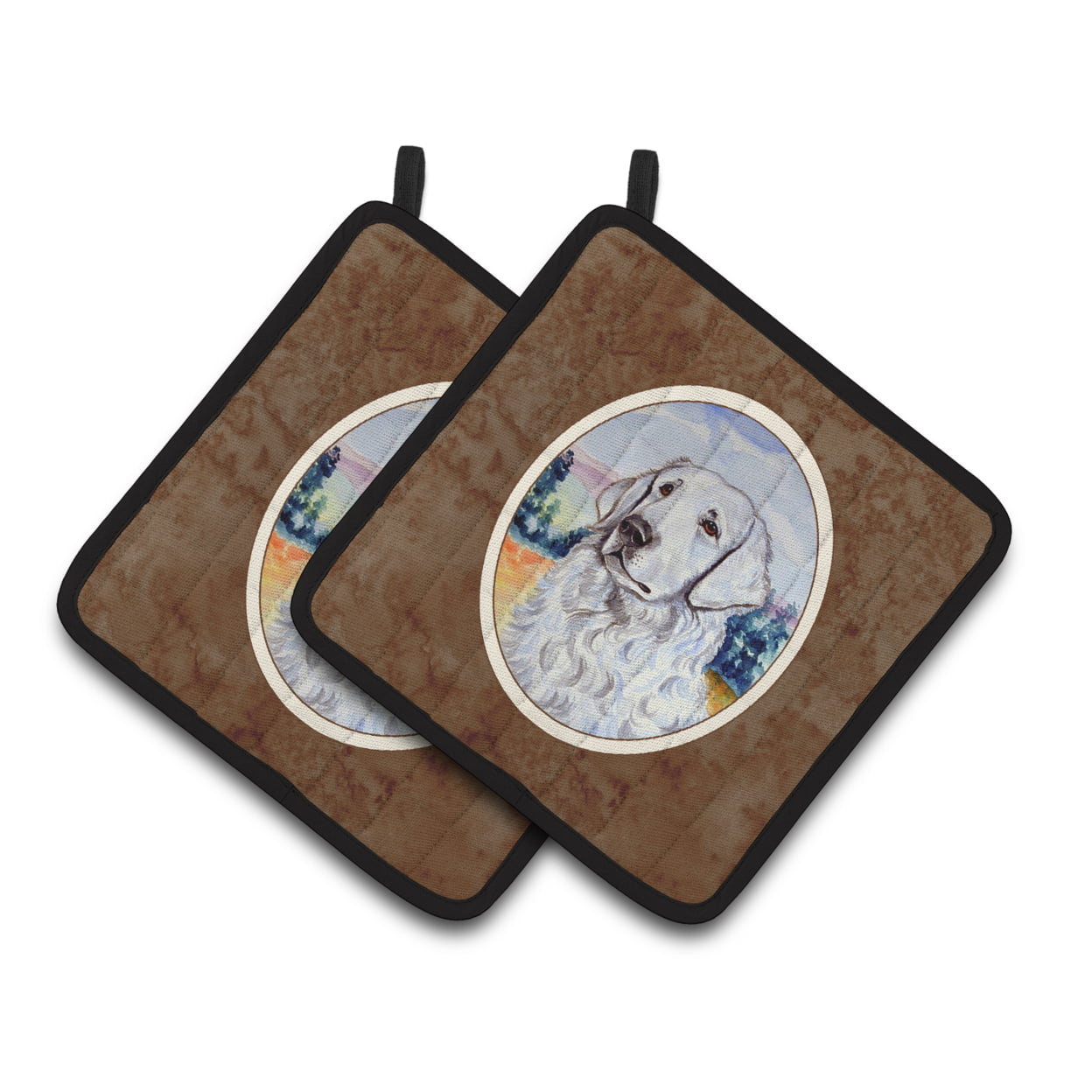 Picture of Carolines Treasures 7058PTHD Kuvasz Pair of Pot Holders
