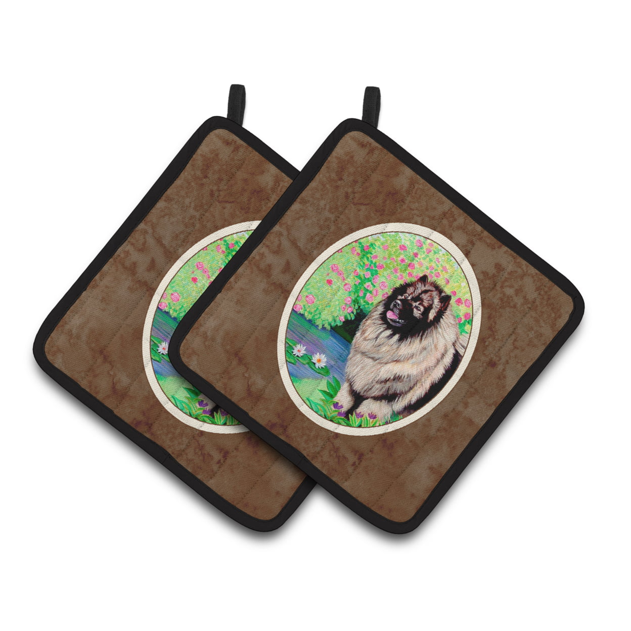 Picture of Carolines Treasures 7074PTHD Keeshond Pair of Pot Holders