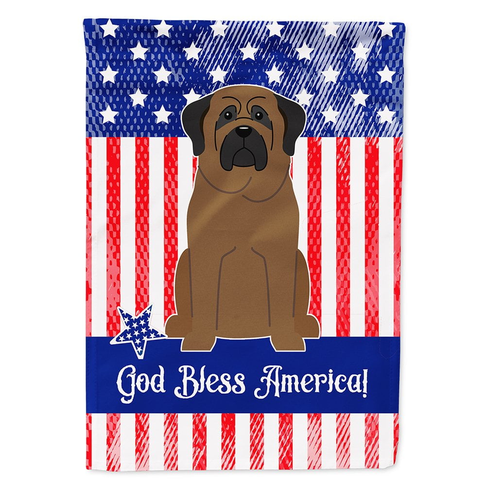 Patriotic USA Bullmastiff Flag Canvas House Size