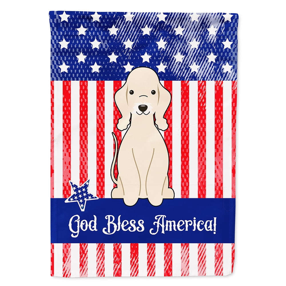 BB3086CHF Patriotic USA Bedlington Terrier Sandy Flag Canvas House Size