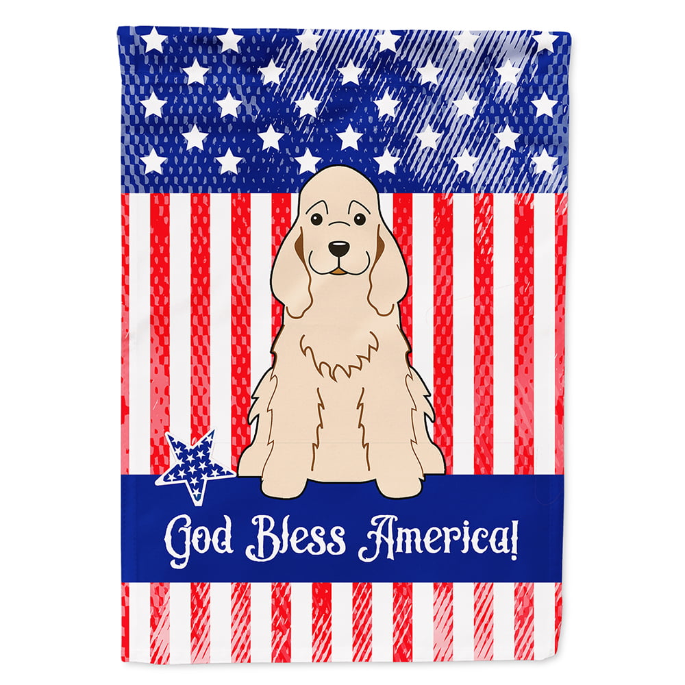 BB3089CHF Patriotic USA Cocker Spaniel Flag Canvas House Size