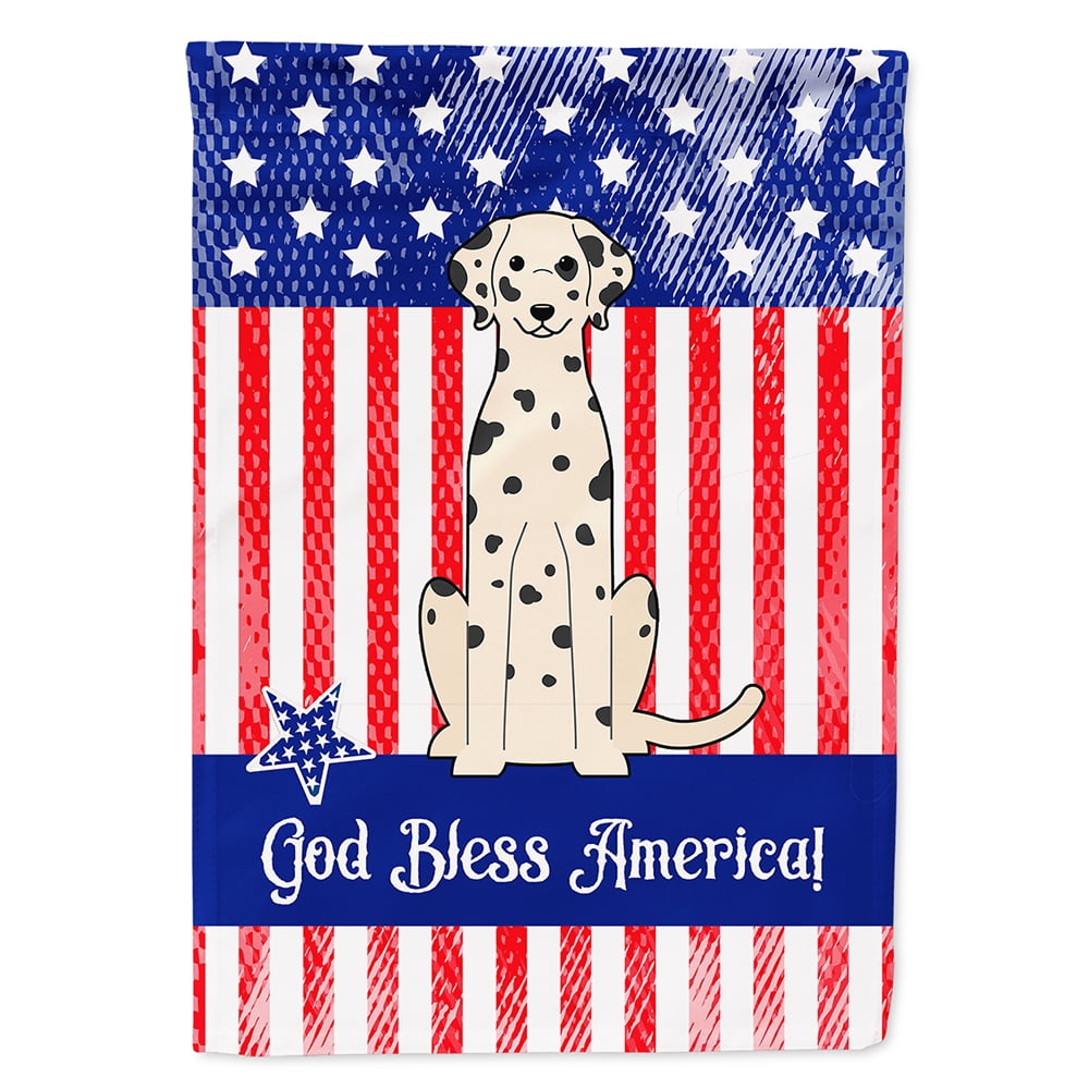Patriotic USA Dalmatian Flag Canvas House Size