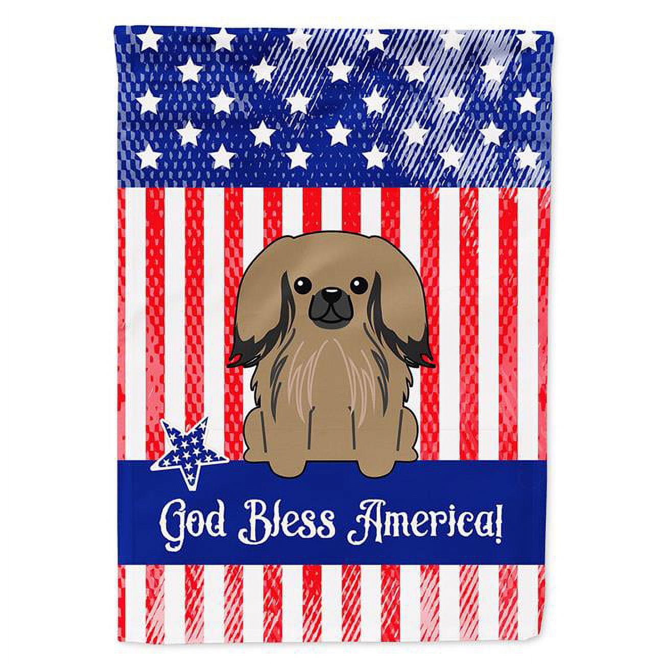BB3097CHF Patriotic USA Pekingnese Tan Flag Canvas House Size