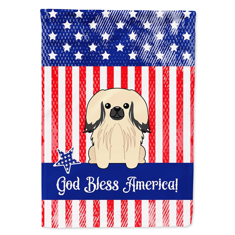 BB3101CHF Patriotic USA Pekingnese Cream Flag Canvas House Size