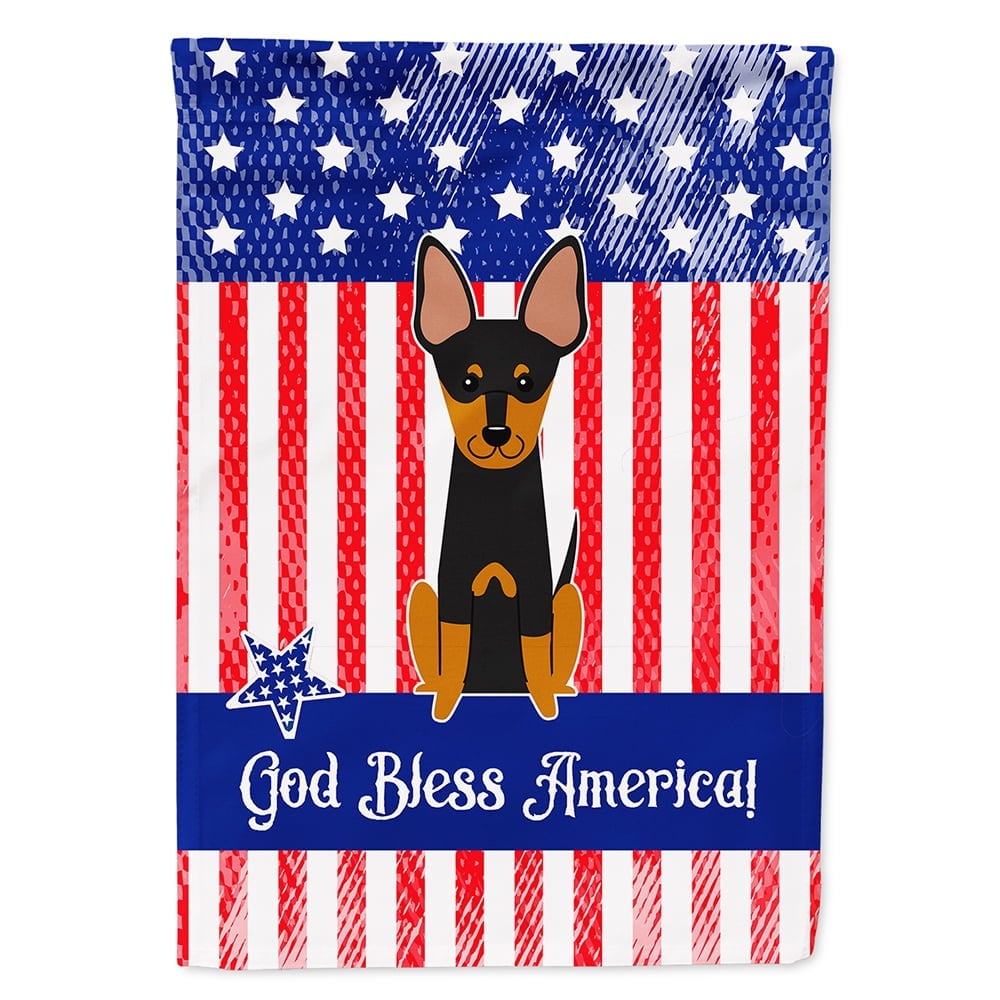 BB3104CHF Patriotic USA English Toy Terrier Flag Canvas House Size