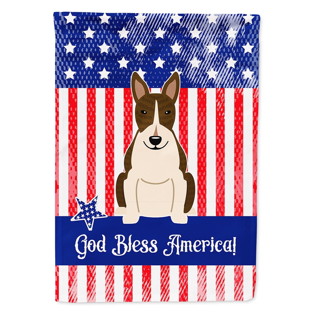 BB3131CHF Patriotic USA Bull Terrier Dark Brindle Flag Canvas House Size