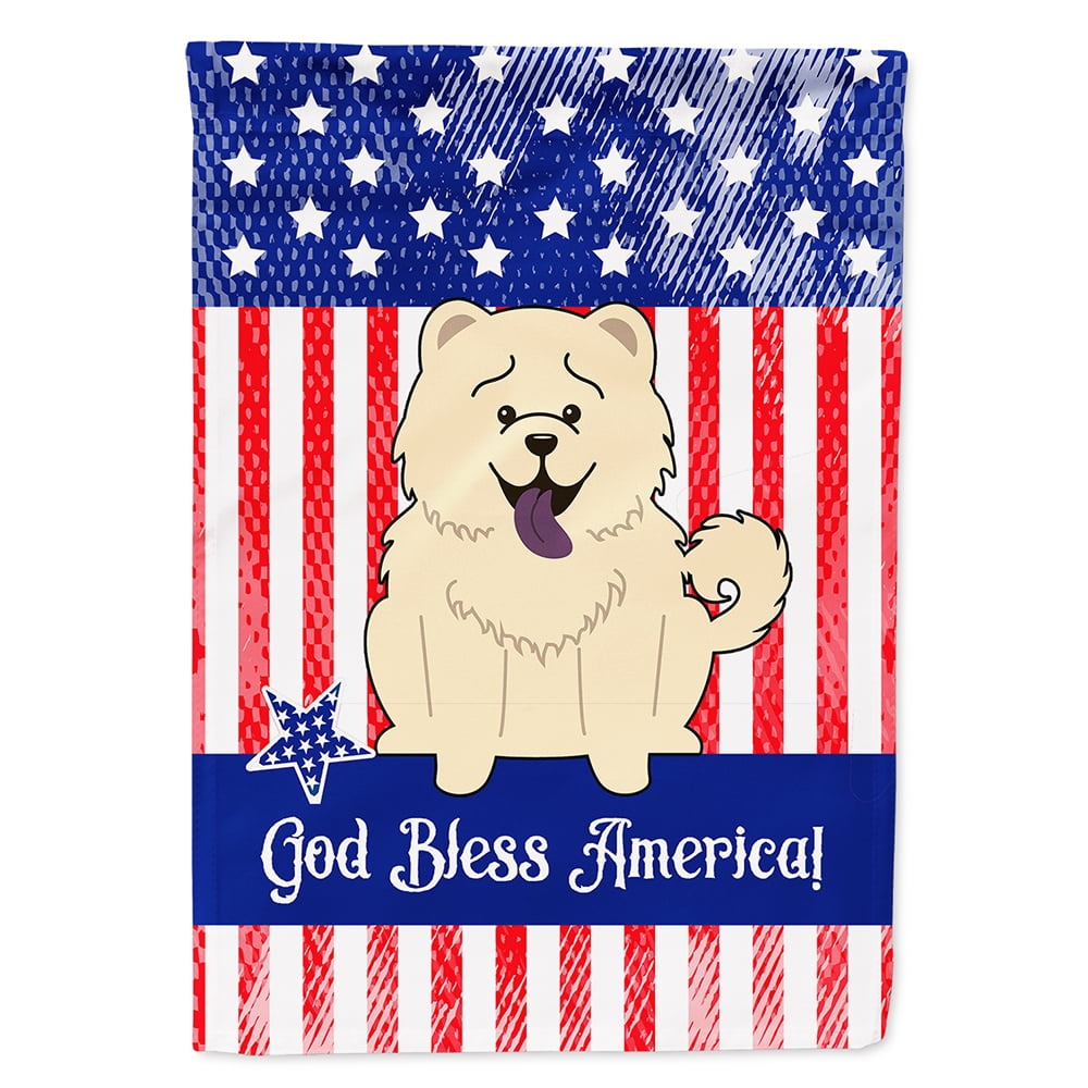 BB3135CHF Patriotic USA Chow Chow White Flag Canvas House Size