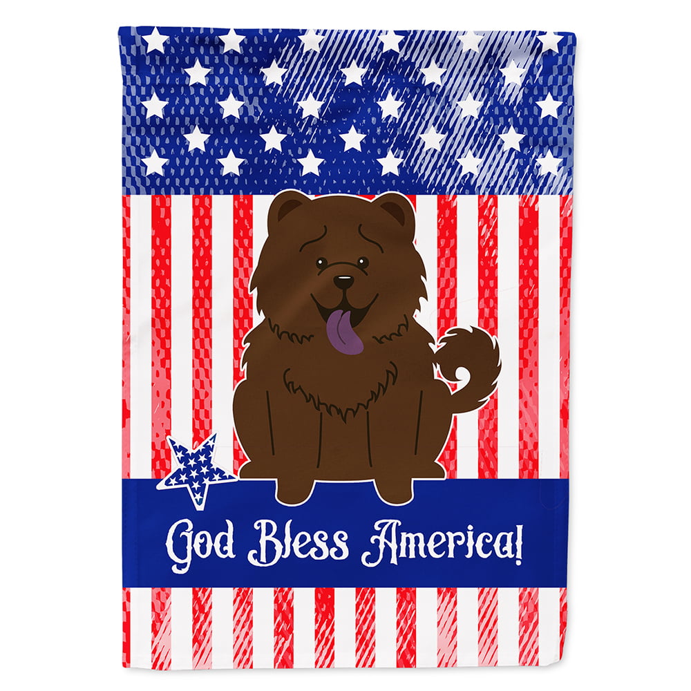BB3136CHF Patriotic USA Chow Chow Chocolate Flag Canvas House Size