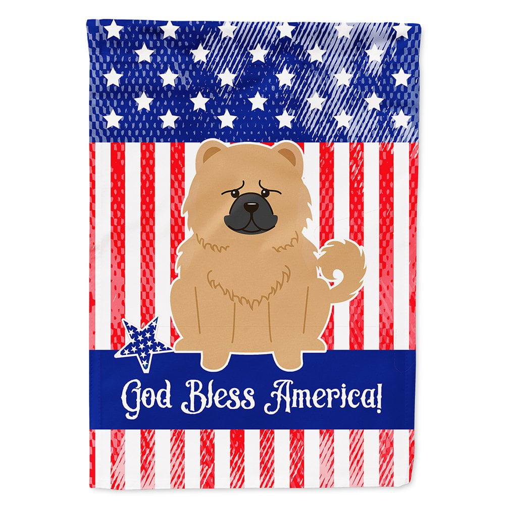 BB3139CHF Patriotic USA Chow Chow Cream Flag Canvas House Size