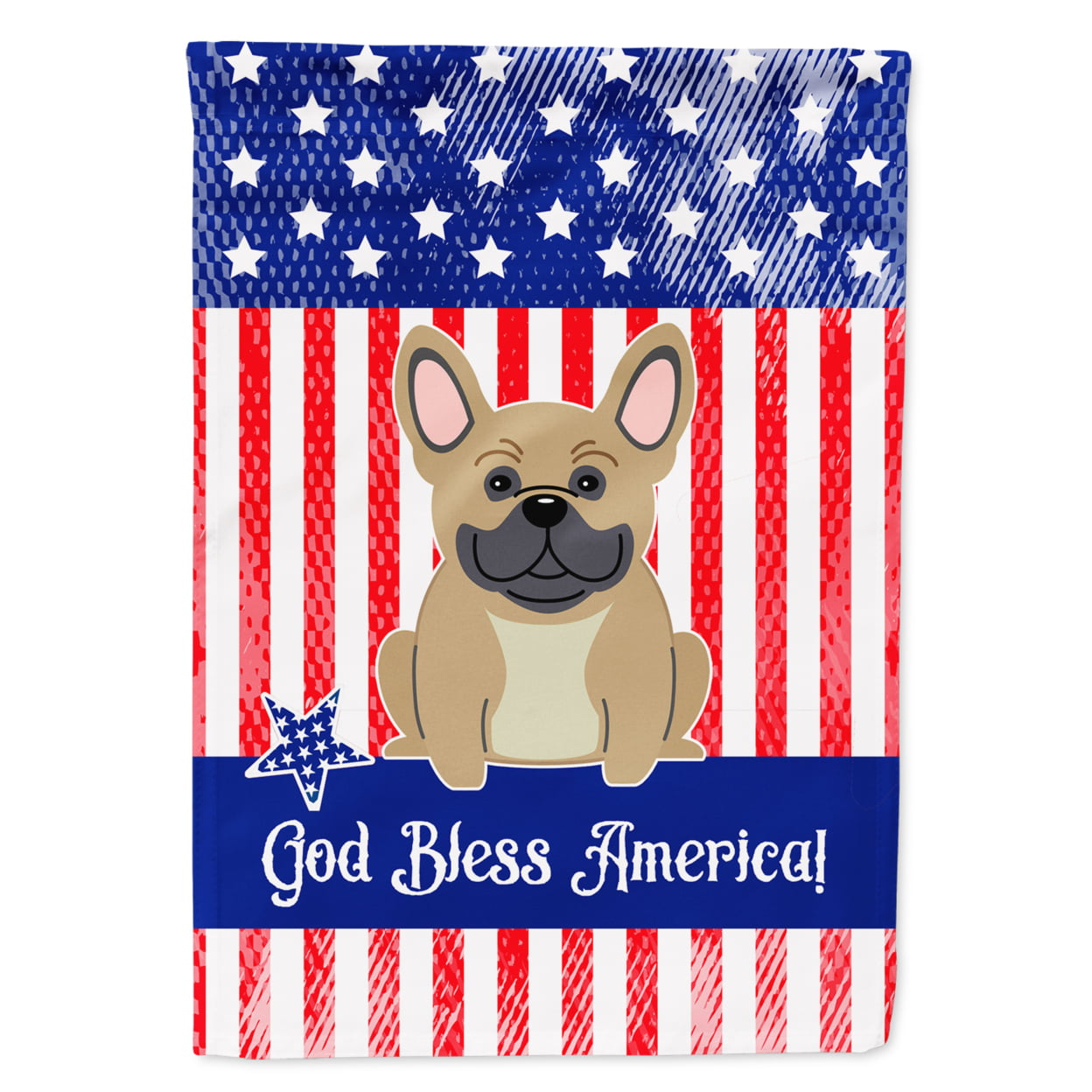 BB3005GF Patriotic USA French Bulldog Cream Garden Size Flag