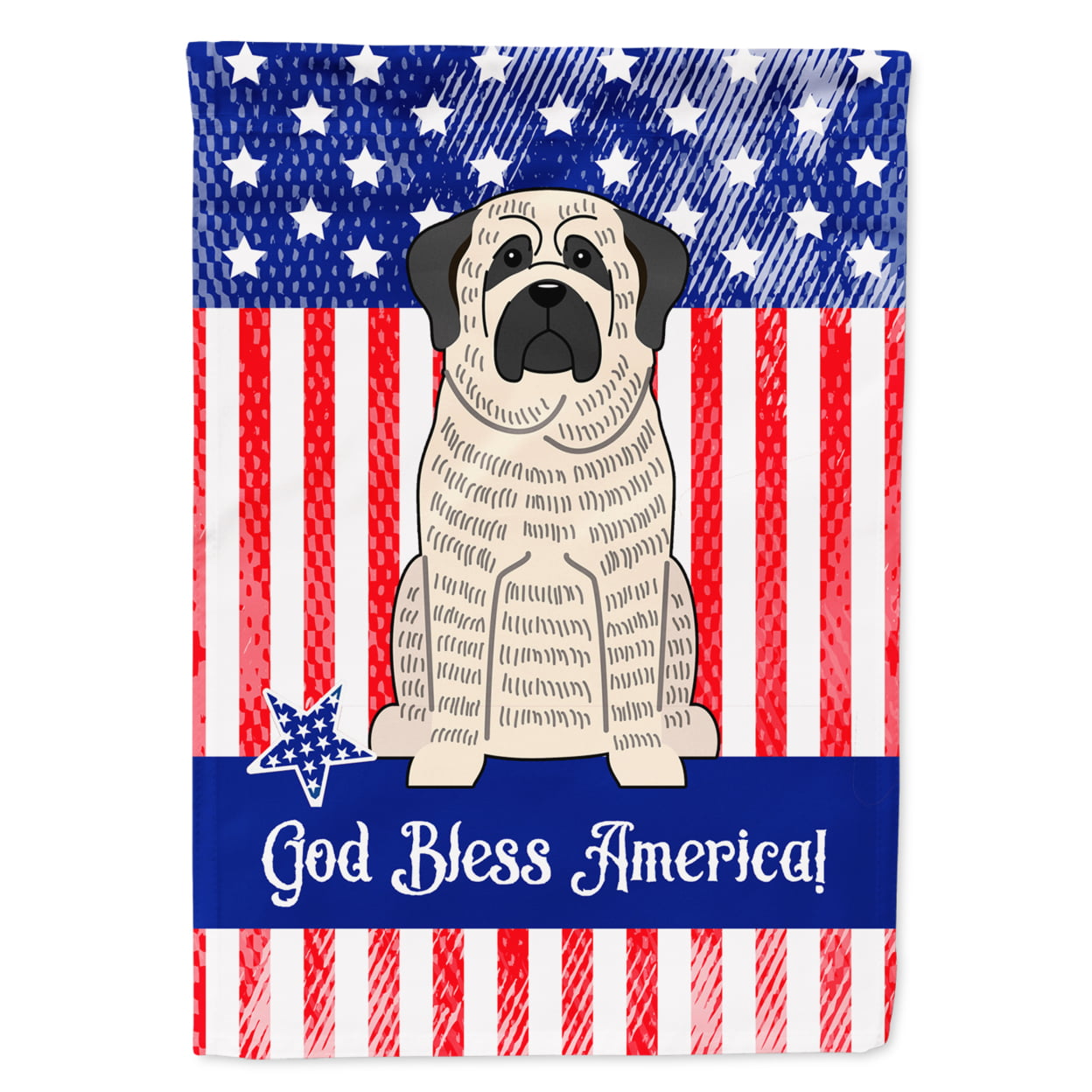 BB3011GF Patriotic USA Mastiff Brindle White Garden Size Flag