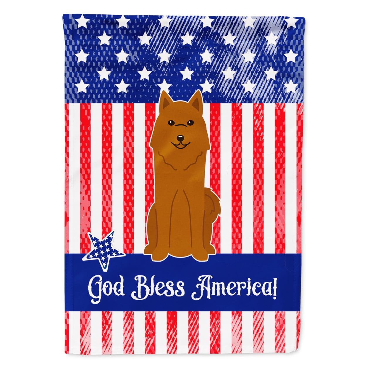 BB3017GF Patriotic USA Karelian Bear Dog Garden Size Flag