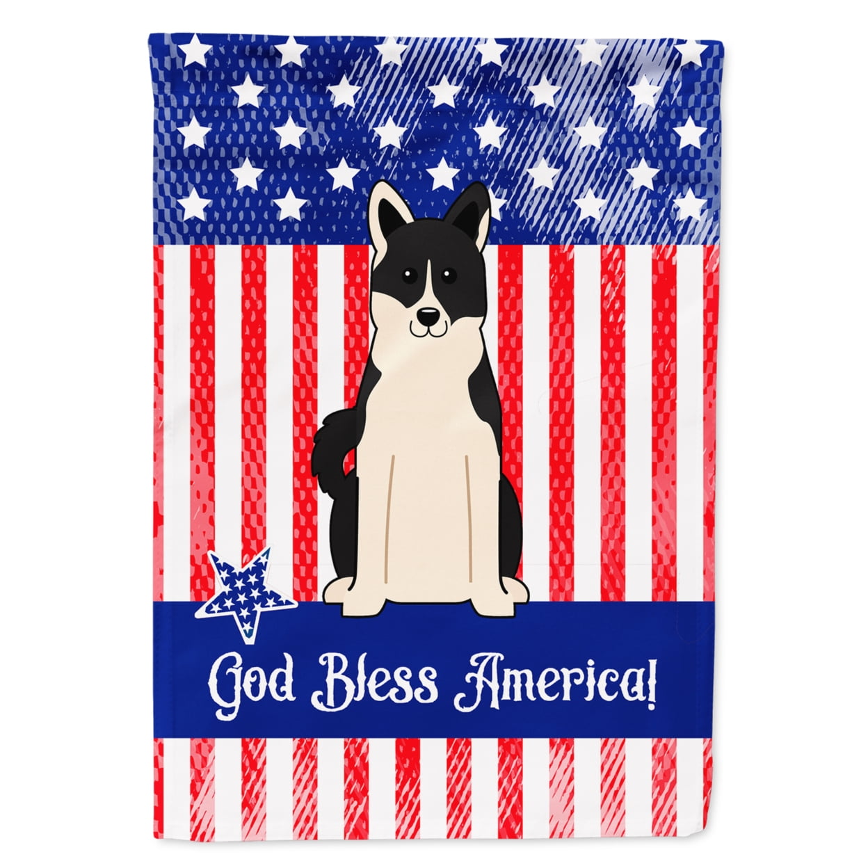 BB3024GF Patriotic USA Russo-European Laika Spitz Garden Size Flag