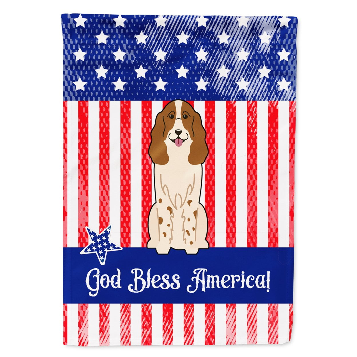 BB3026GF Patriotic USA Russian Spaniel Garden Size Flag