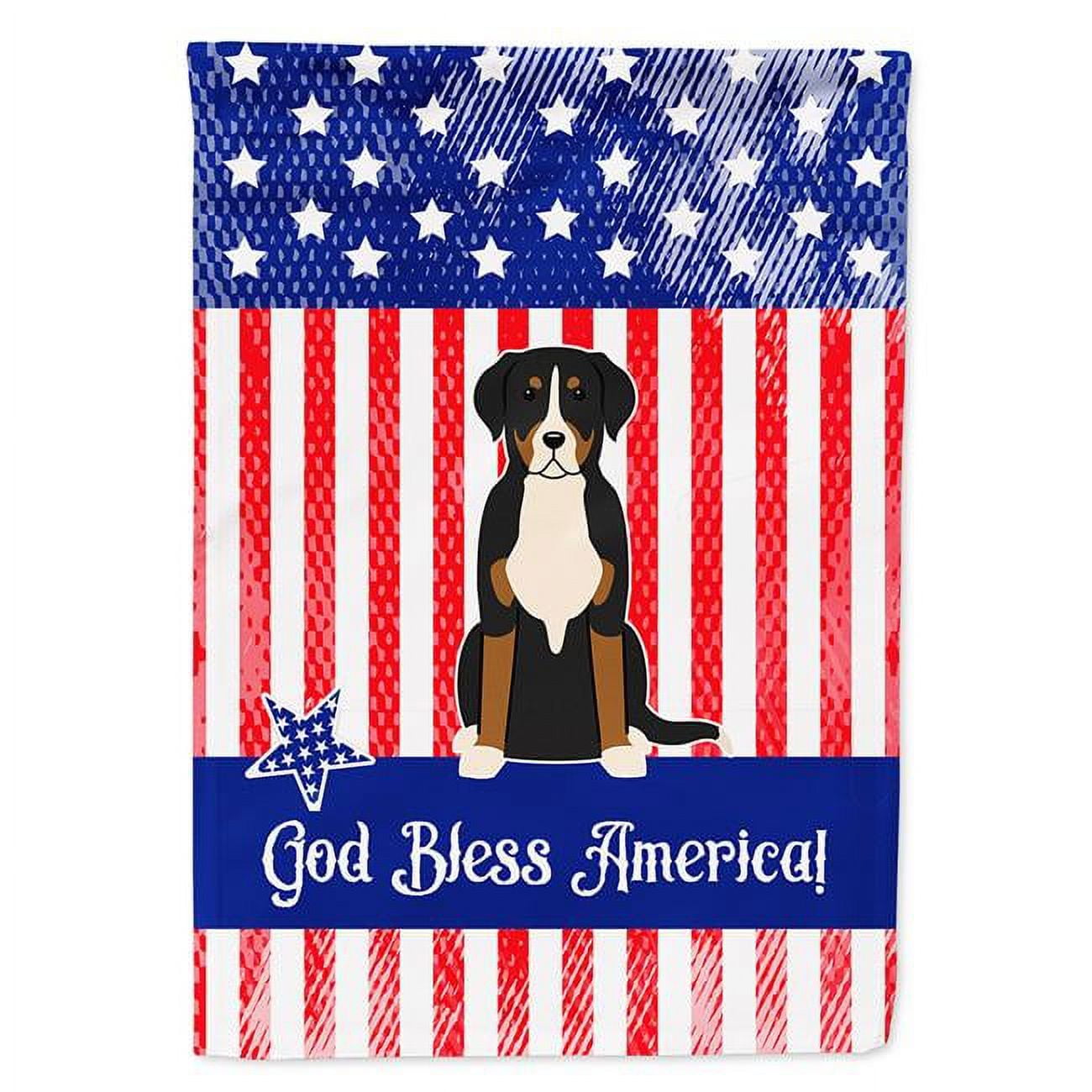 BB3032GF Patriotic USA Greater Swiss Mountain Dog Garden Size Flag