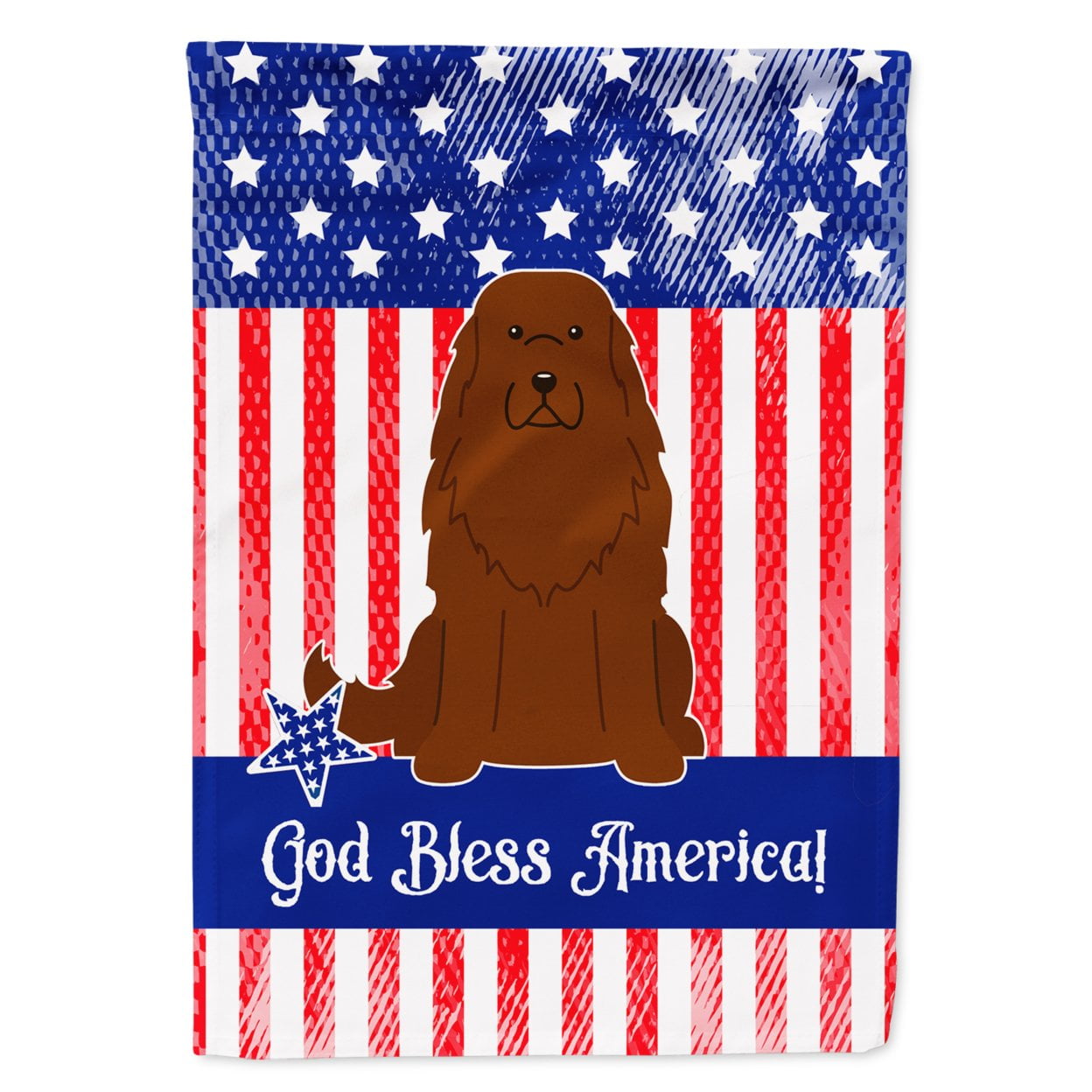 BB3045GF Patriotic USA Caucasian Shepherd Dog Garden Size Flag