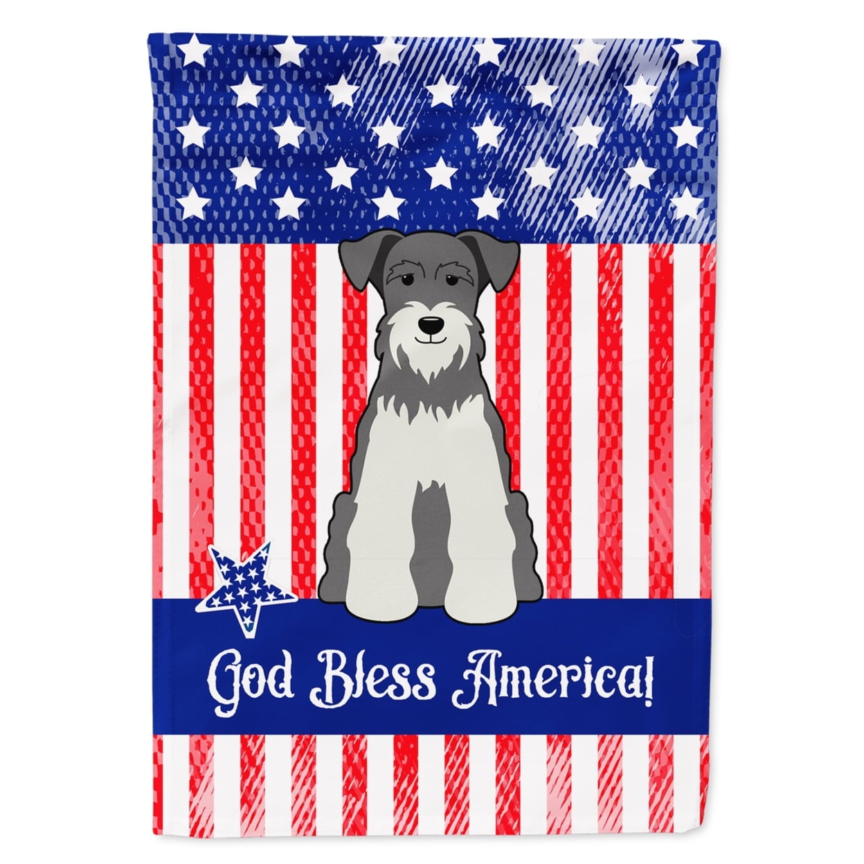 BB3049GF Patriotic USA Miniature Schanuzer Salt & Pepper Garden Size Flag
