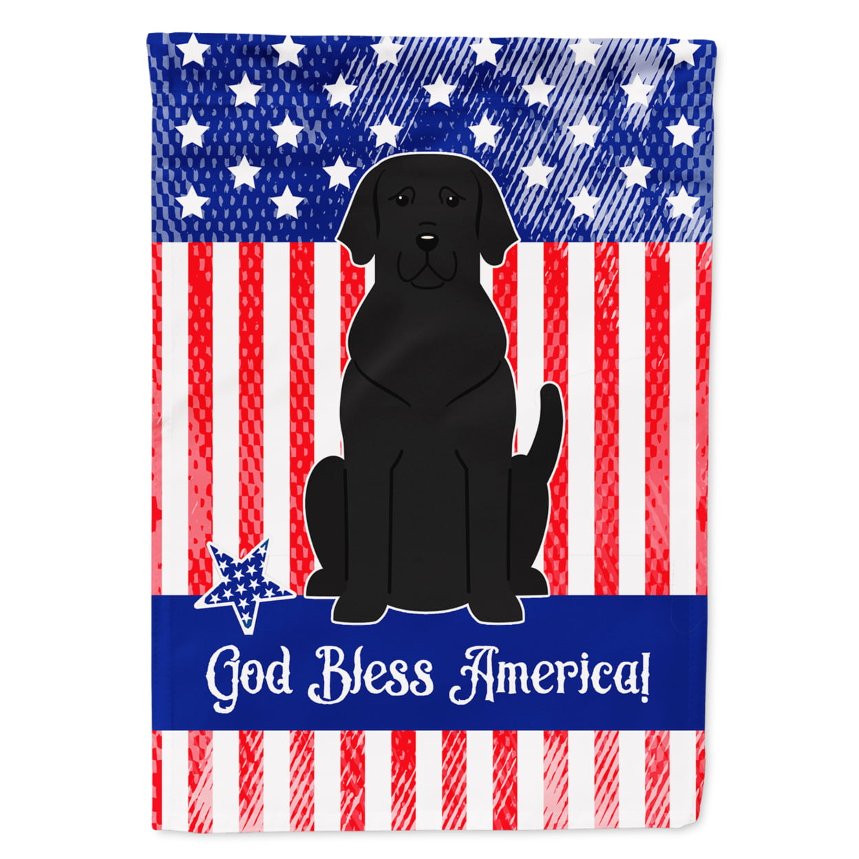 BB3052GF Patriotic USA Black Labrador Garden Size Flag