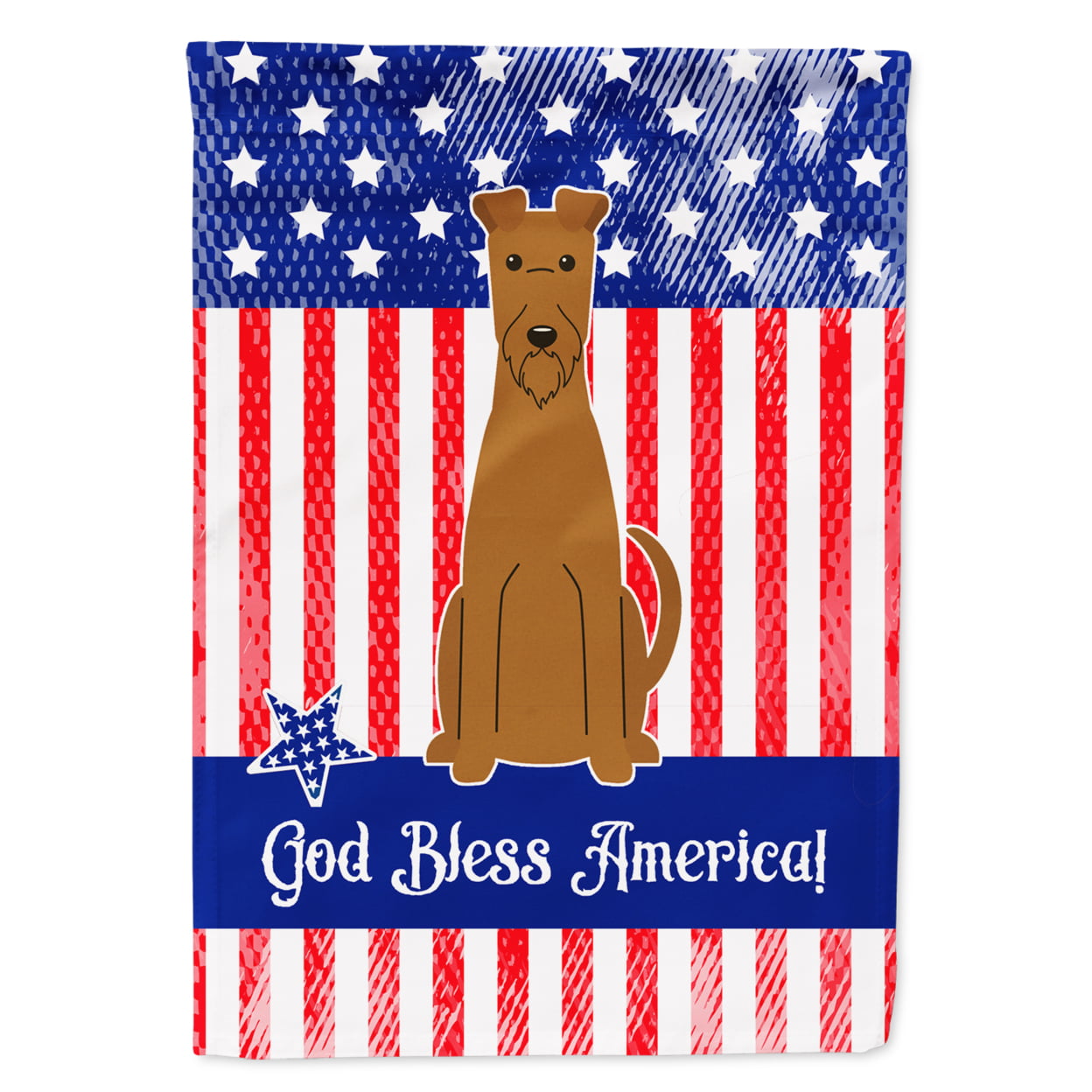 BB3057GF Patriotic USA Irish Terrier Garden Size Flag