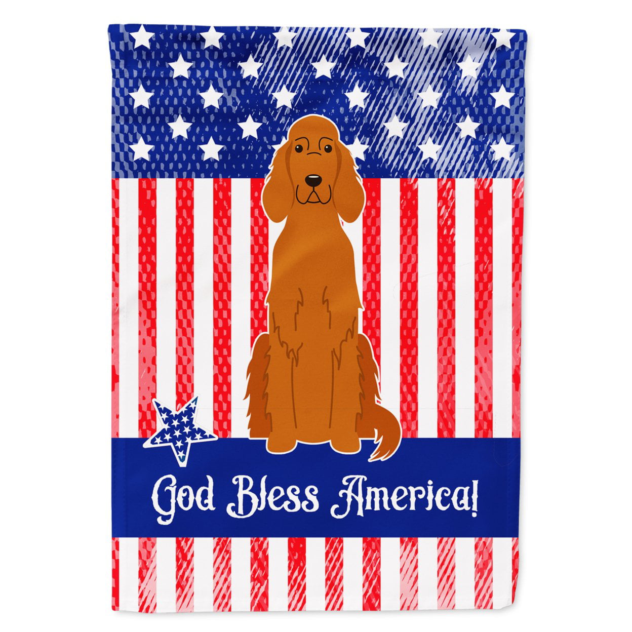BB3059GF Patriotic USA Irish Setter Garden Size Flag
