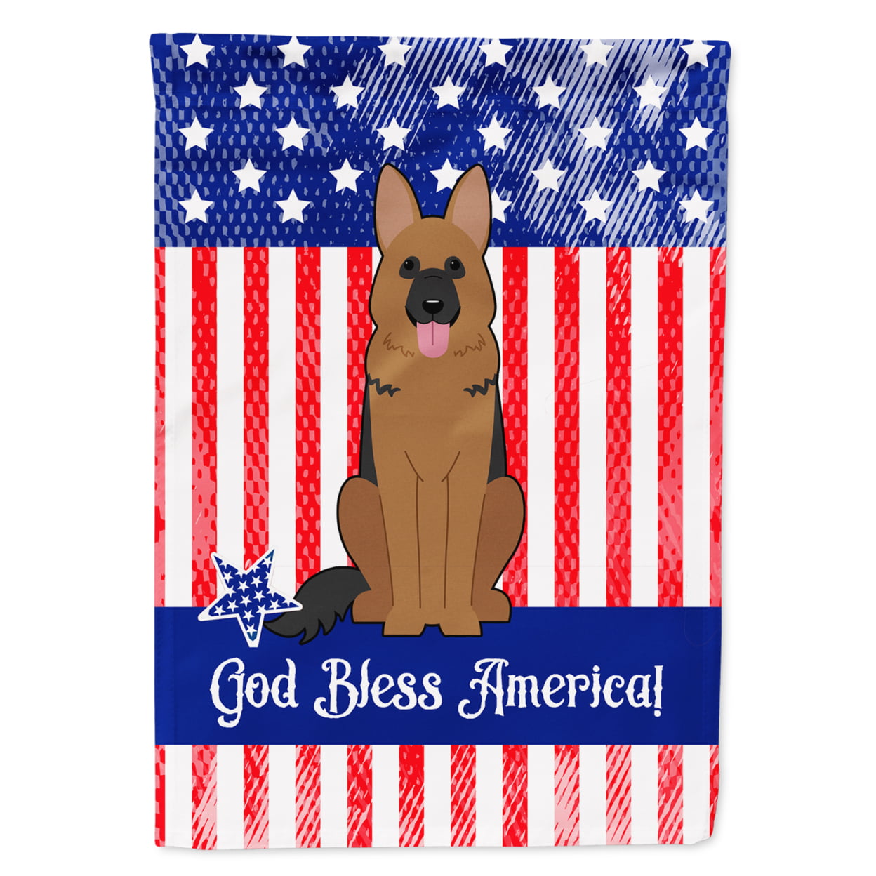 BB3062GF Patriotic USA German Shepherd Garden Size Flag