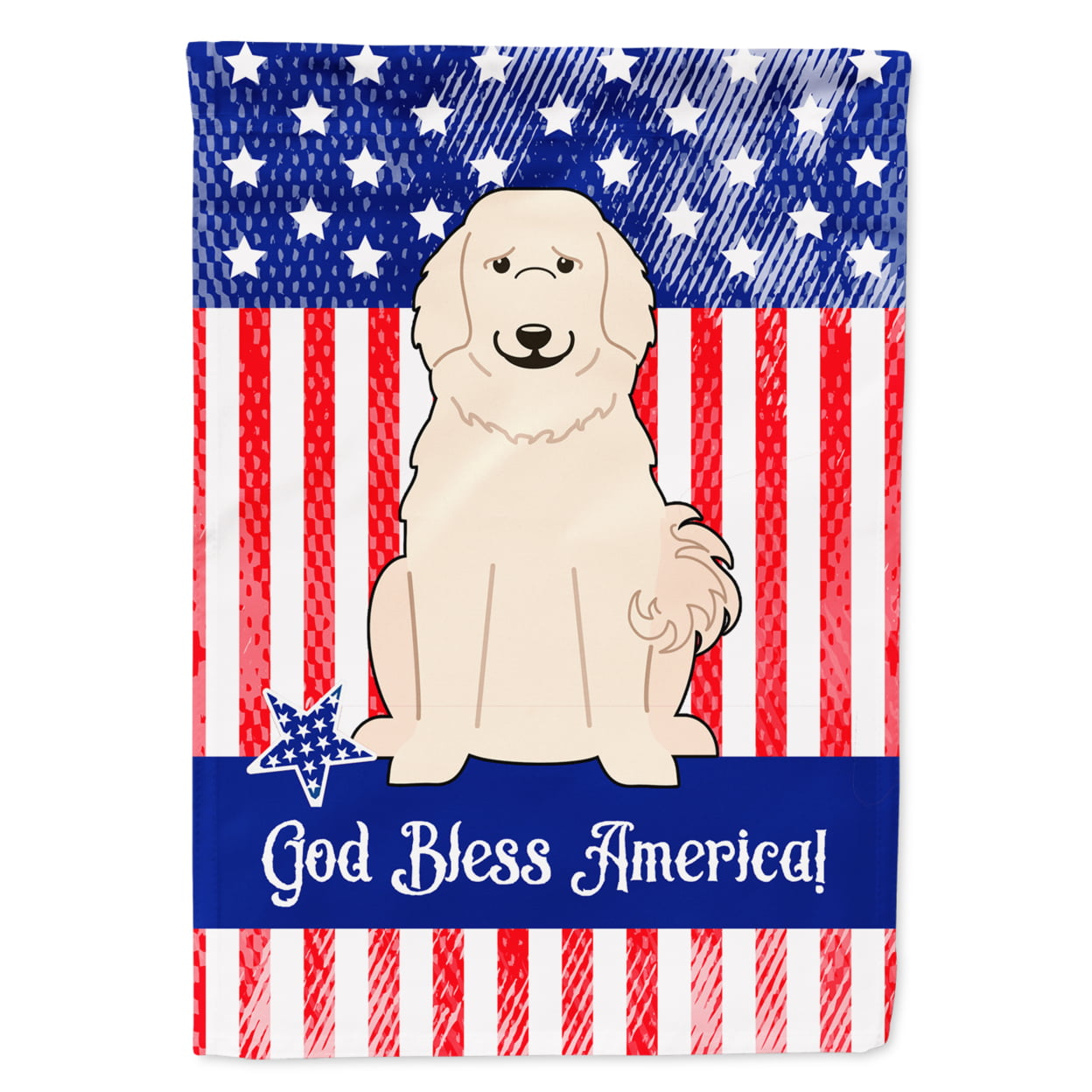 BB3078GF Patriotic USA Great Pyrenese Garden Size Flag