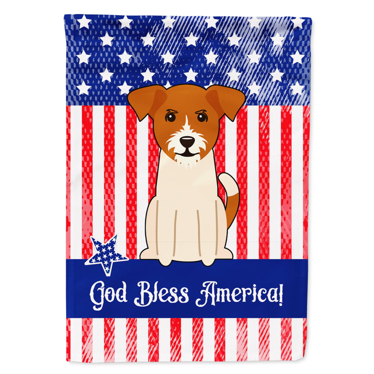 BB3103GF Patriotic USA Jack Russell Terrier Garden Size Flag