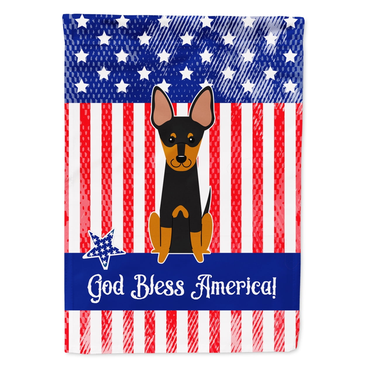 BB3104GF Patriotic USA English Toy Terrier Garden Size Flag
