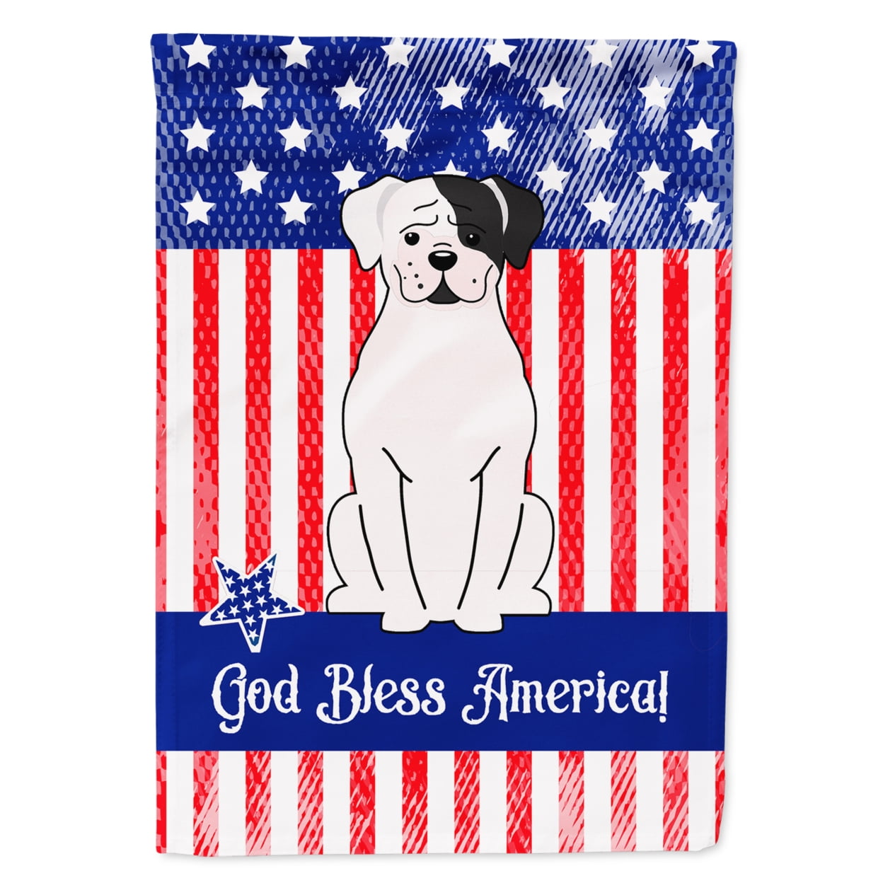 BB3109GF Patriotic USA White Boxer Cooper Garden Size Flag