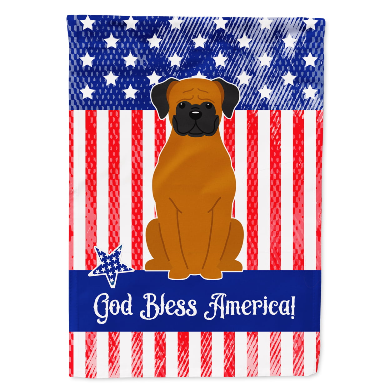 BB3110GF Patriotic USA Fawn Boxer Garden Size Flag