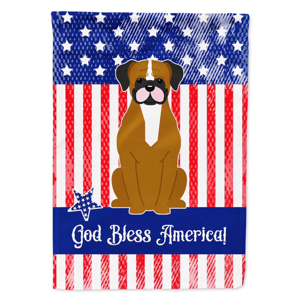 BB3111GF Patriotic USA Flashy Fawn Boxer Garden Size Flag
