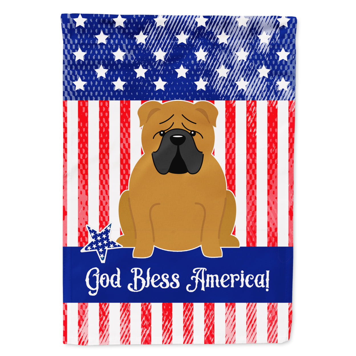 BB3117GF Patriotic USA English Bulldog Red Garden Size Flag