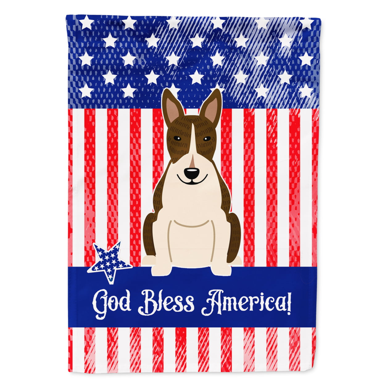 BB3131GF Patriotic USA Bull Terrier Dark Brindle Garden Size Flag