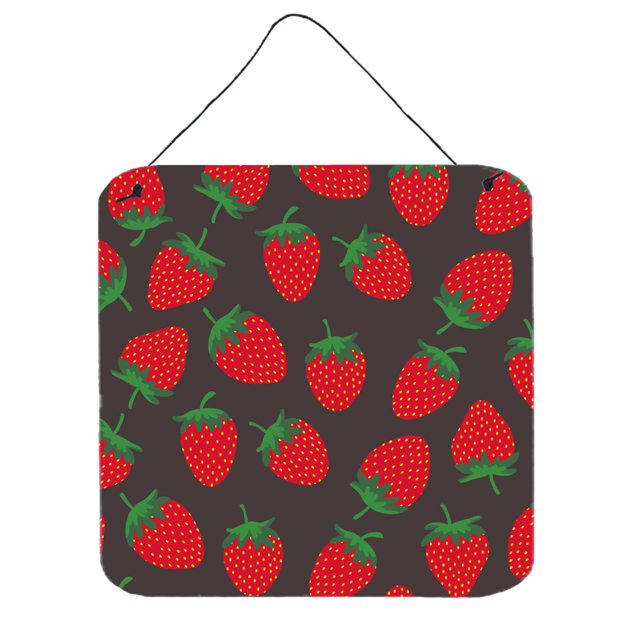 Strawberries on Gray Wall or Door Hanging Prints