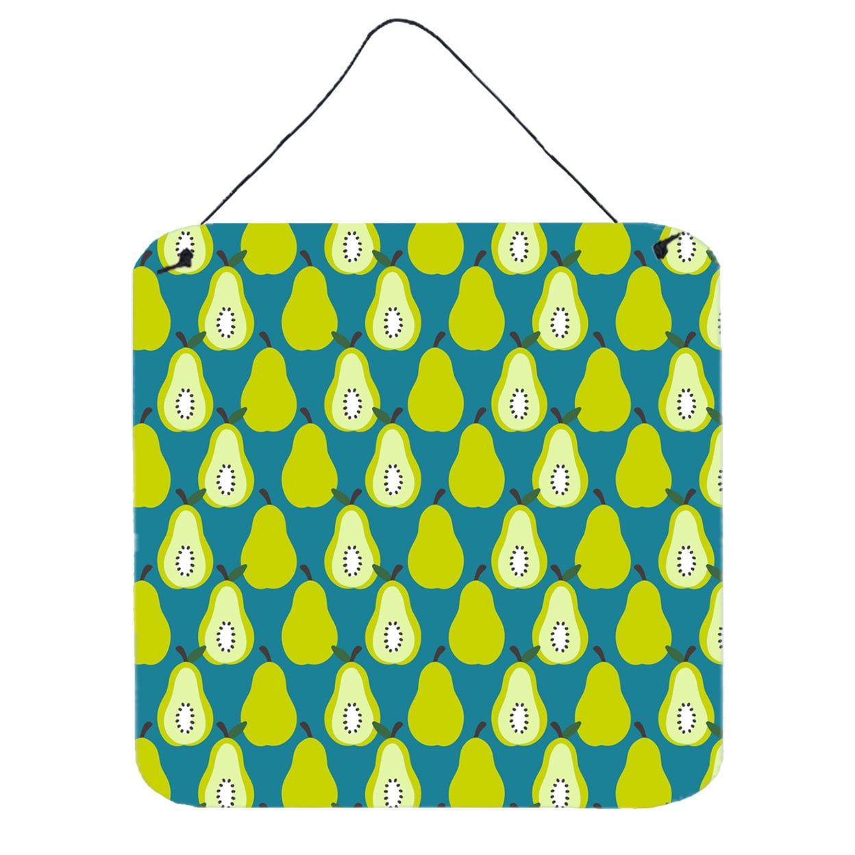 Pears on Green Wall or Door Hanging Prints