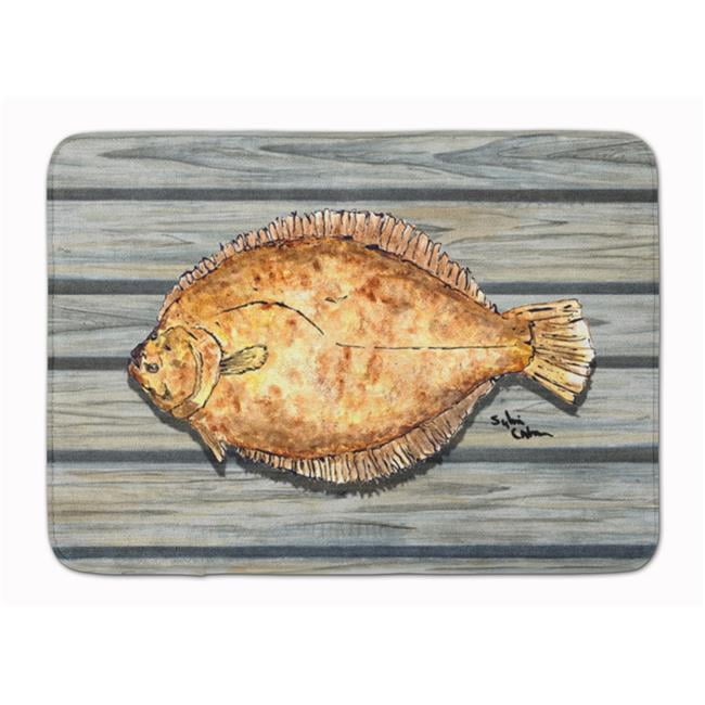 8495-RUG Fish Flounder Machine Washable Memory Foam Mat