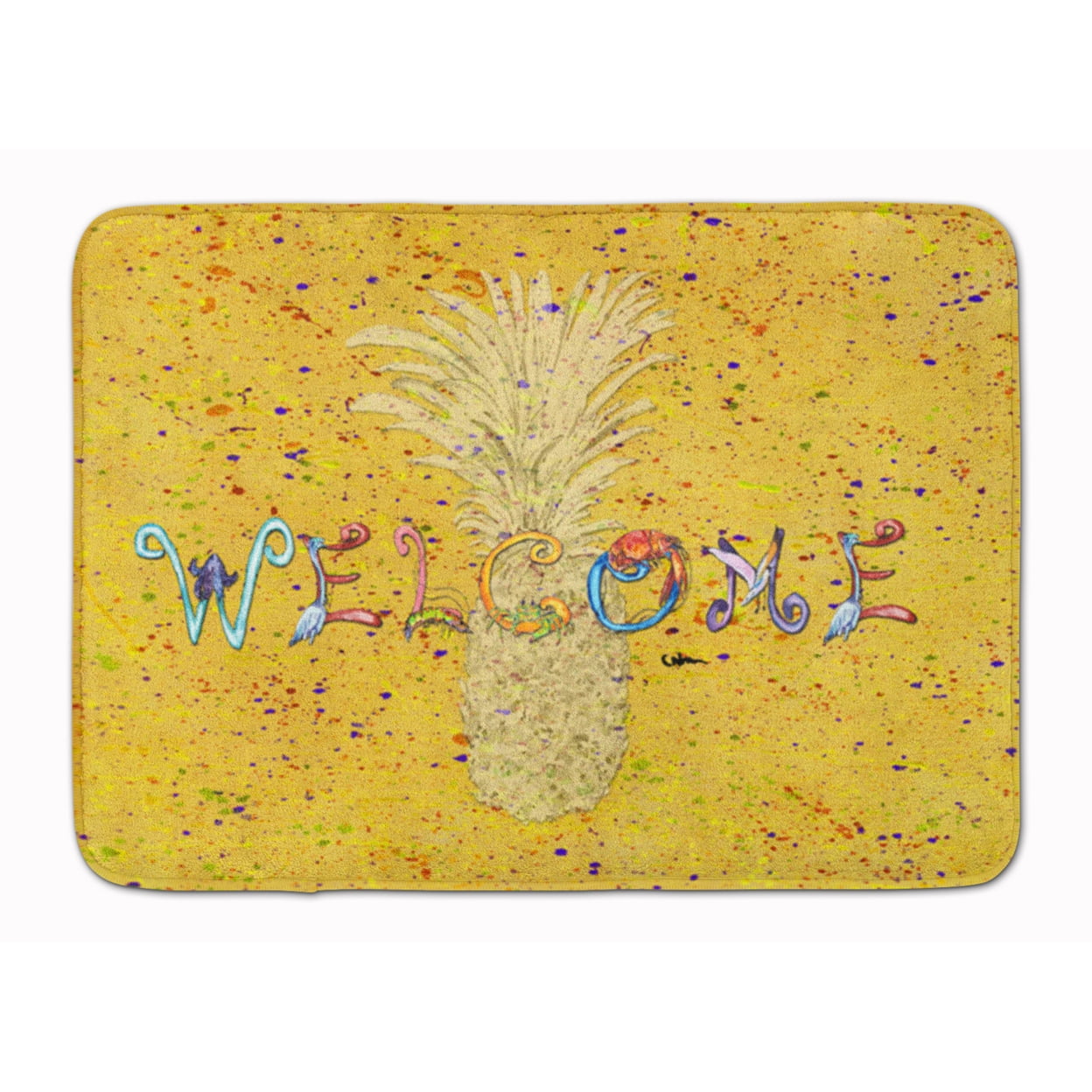 8557-RUG Pineapple Machine Washable Memory Foam Mat