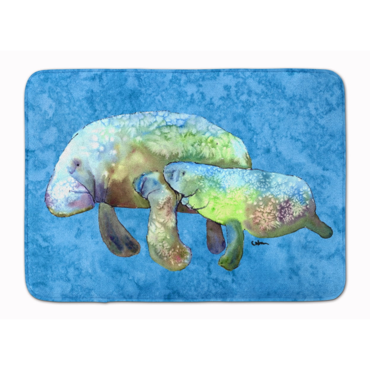 Carolines Treasures 8660-RUG Manatee Machine Washable Memory Foam Mat