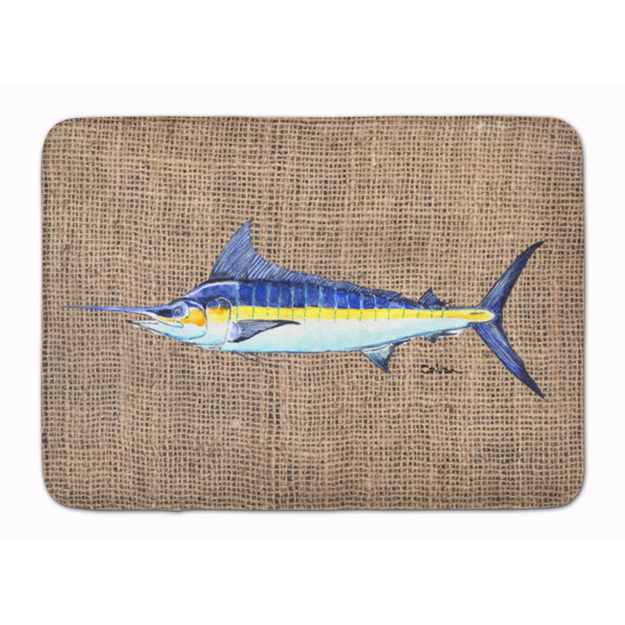 8773RUG Fish - Marlin Machine Washable Memory Foam Mat