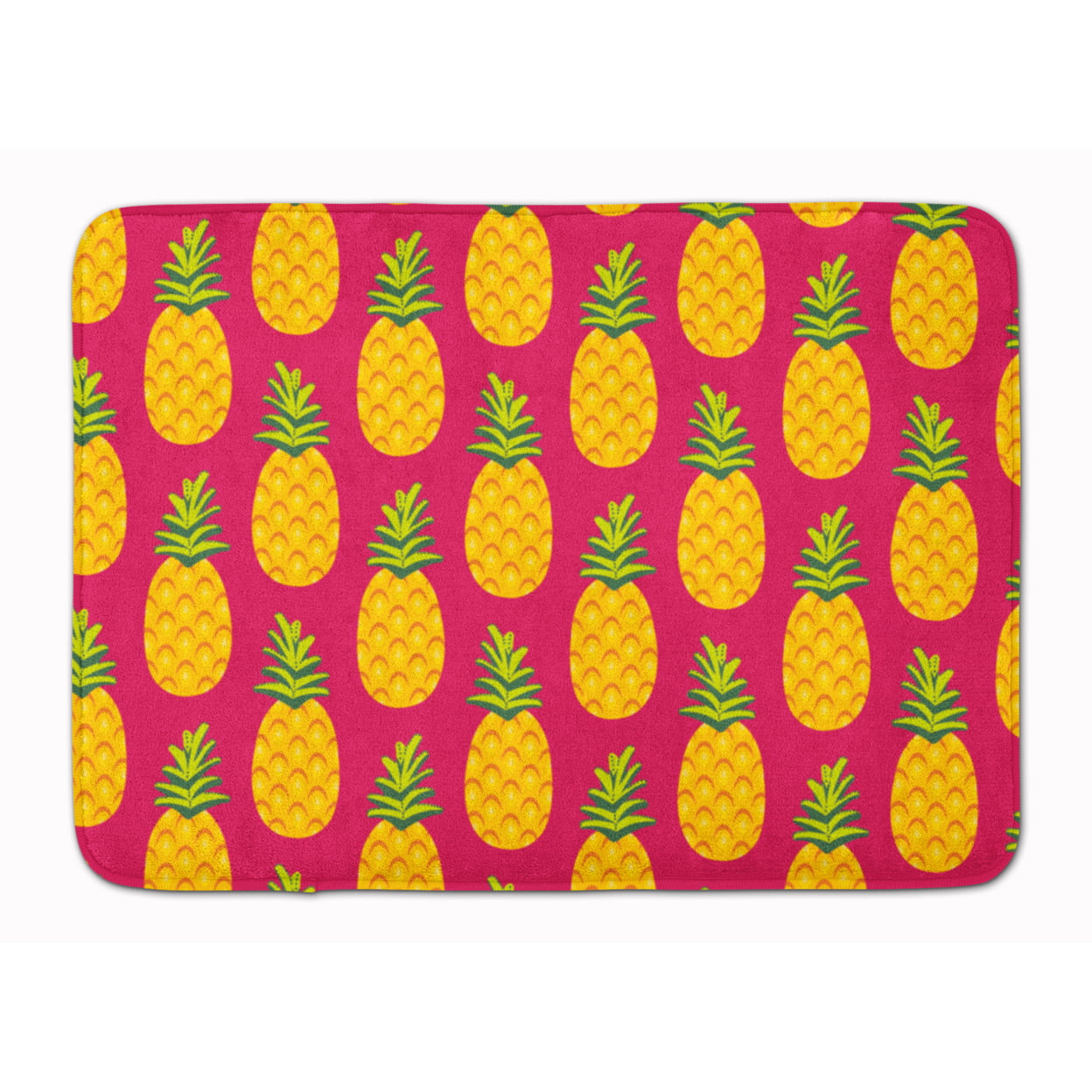 BB5136RUG Pineapples on Pink Machine Washable Memory Foam Mat