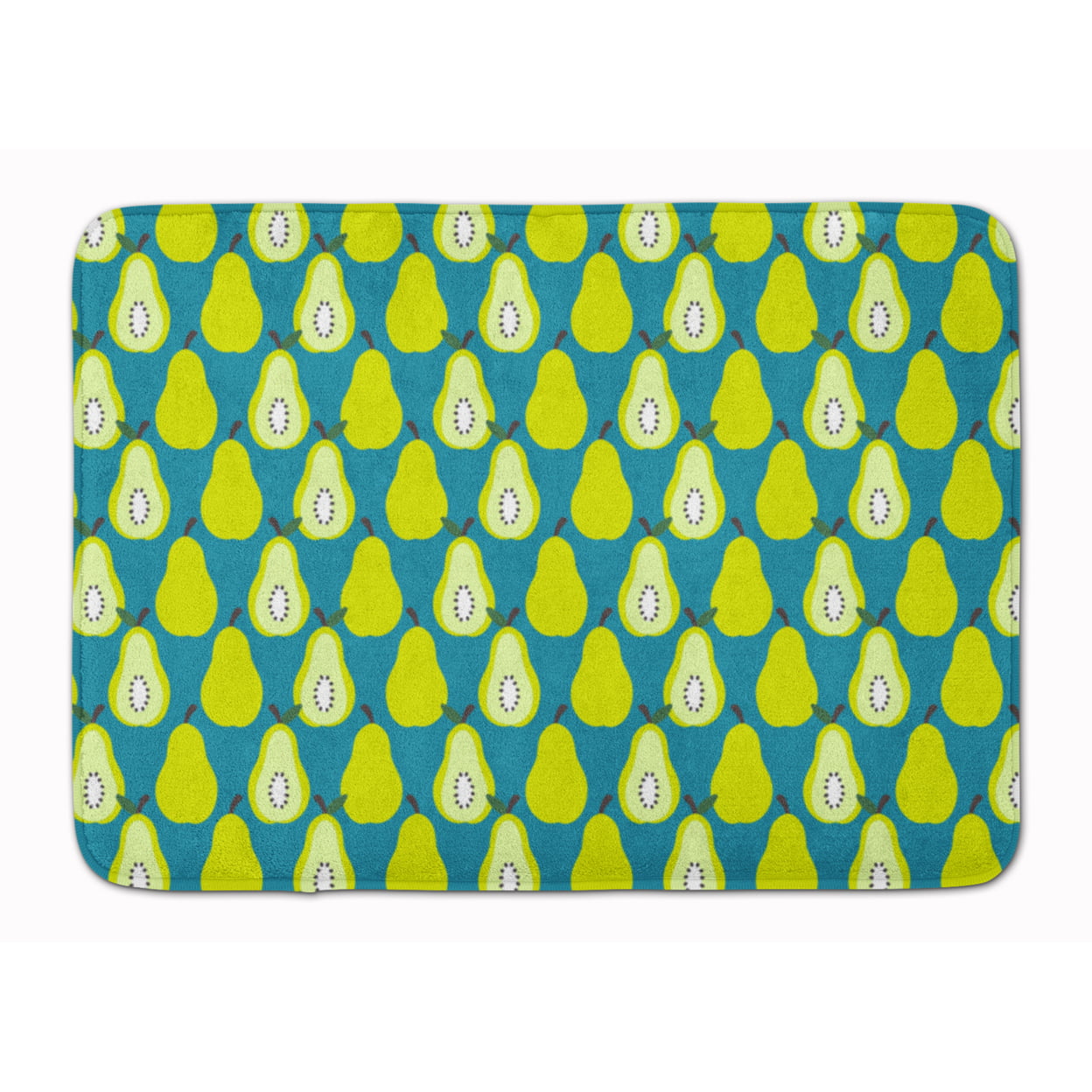 BB5138RUG Pears on Green Machine Washable Memory Foam Mat