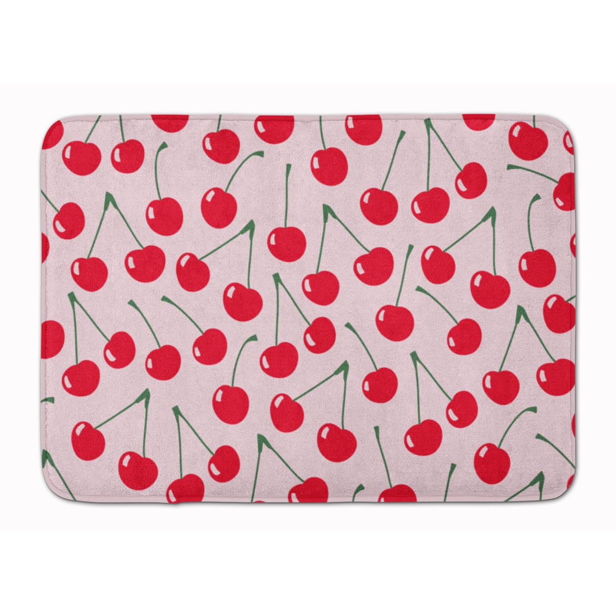 Cherries on Pink Machine Washable Memory Foam Mat