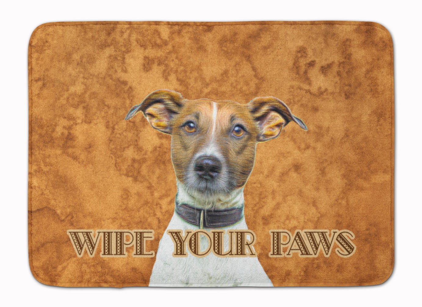 KJ1218RUG Jack Russell Terrier Wipe Your Paws Machine Washable Memory Foam Mat