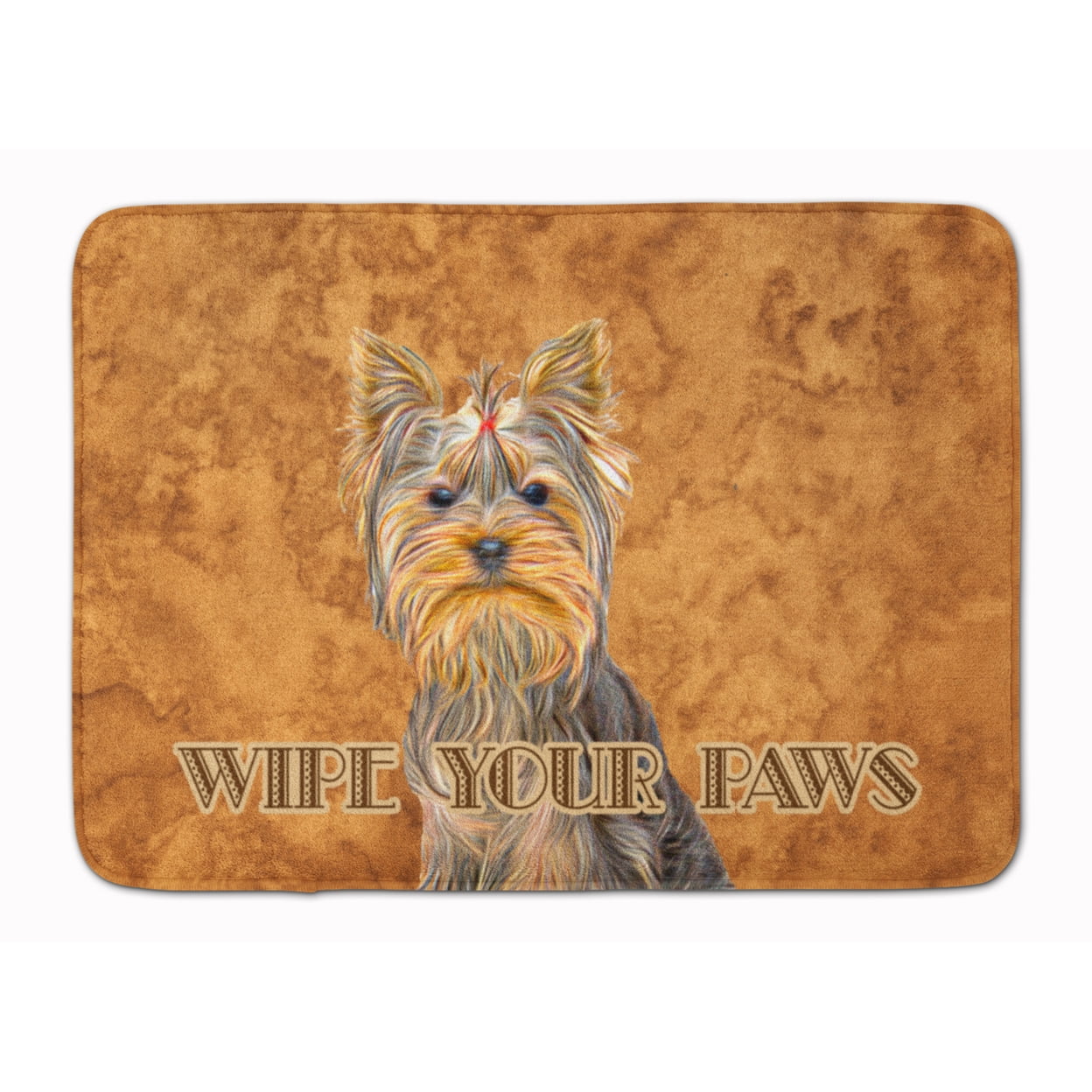 Yorkie & Yorkshire Terrier Wipe Your Paws Machine Washable Memory Foam Mat